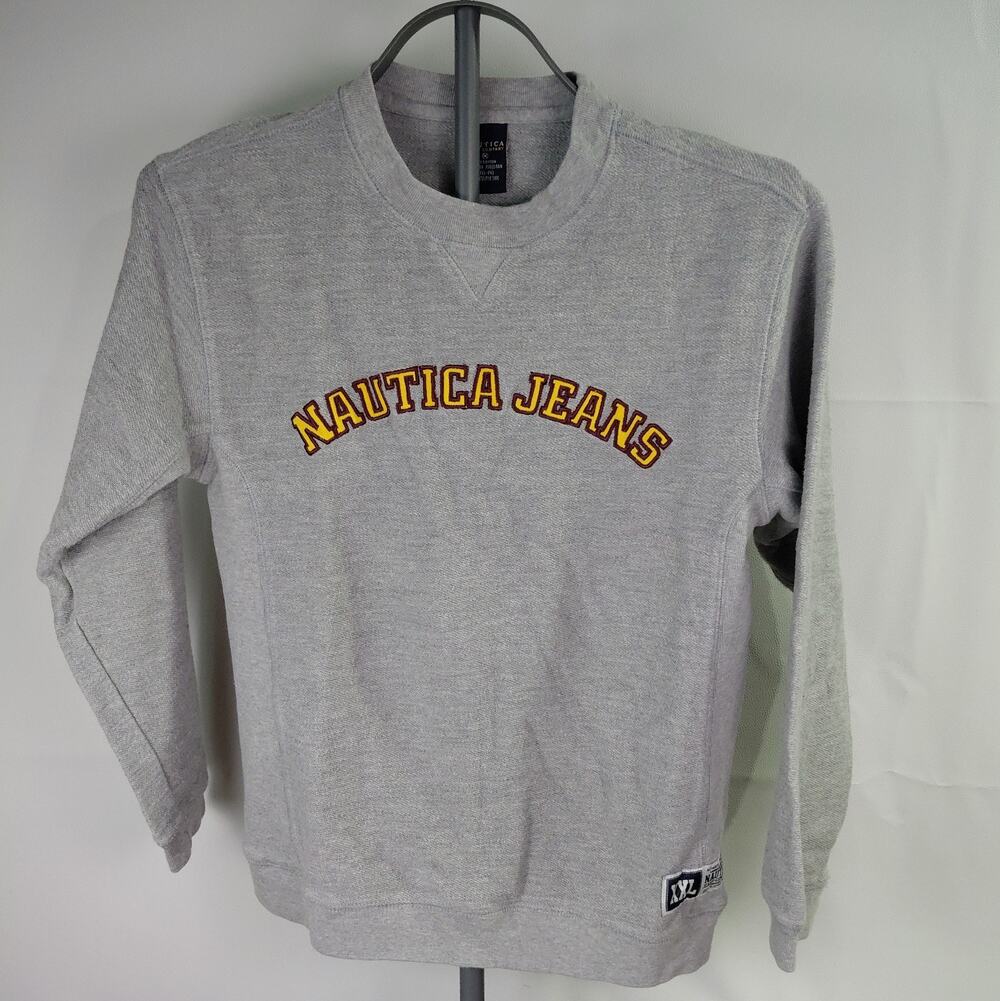 Nautica Jeans Sweatshirt Kids Size 12-14 Youth Crewneck Pullover Apparel